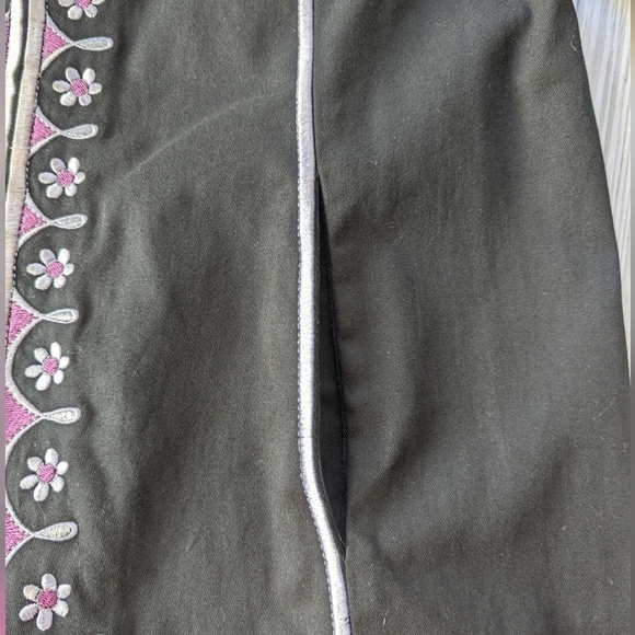 Bob Mackie Vintage Embroidered Cut Out Jacket in Black Pink and White Size Small - Picture 8 of 13